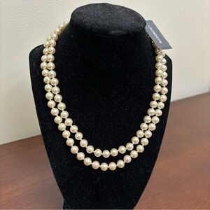 Vintage Liz Claiborne Multi-strand Faux pearl necklace New Old Stock READ
